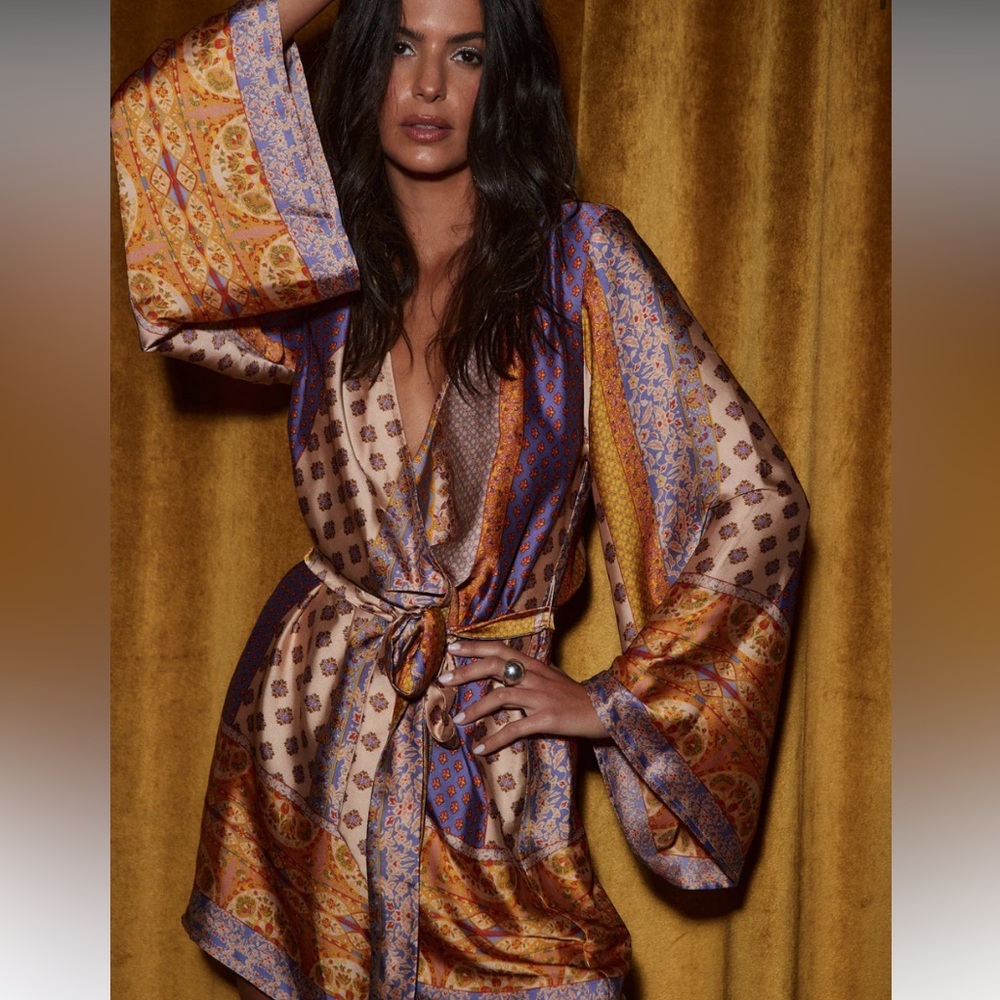 Gold Standard Multicolored Kimono Dress